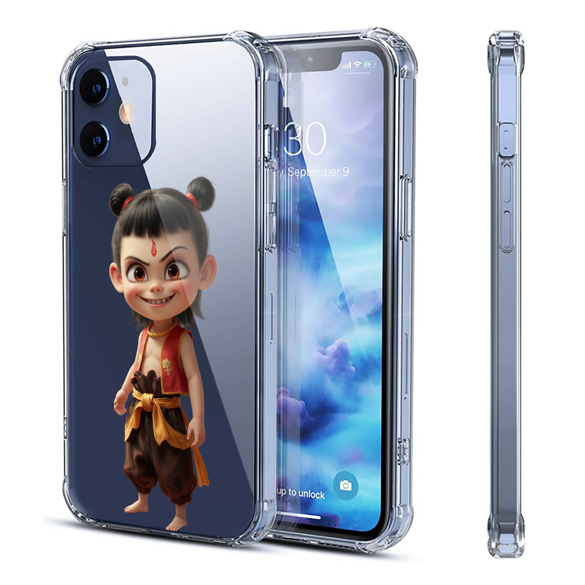 （画像用） Ne Zha 2 ナタ 魔童の大暴れ 【iPhone 12シリーズ対応】透明スマホケース（クリアソフトケース）